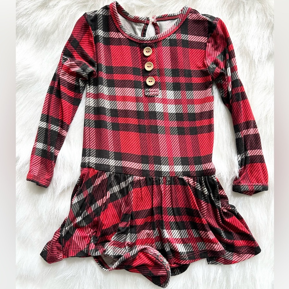 Bums and Roses Ruffle Dress